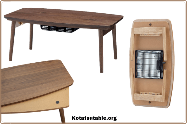 AZUMAYA Japanese low folding table with heater and blanket